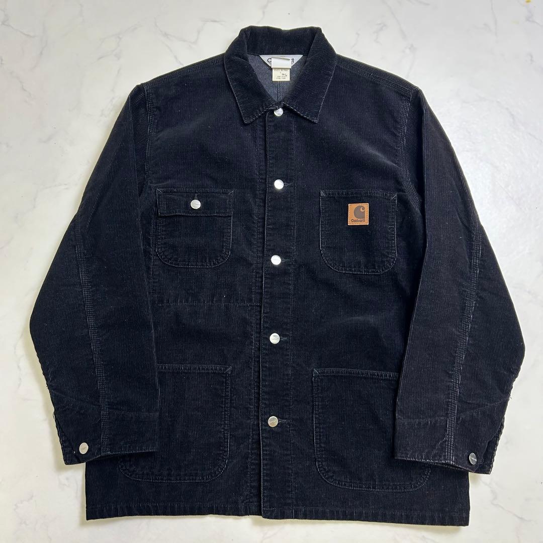 00s カーハート ミシガンチョアコート コーデュロイ 黒 L エドウィン期