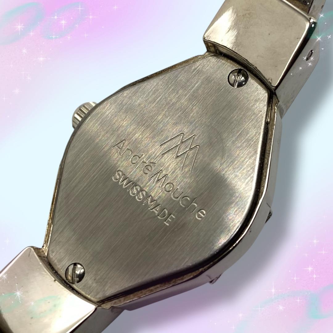 《美品 稼働品》 アンドレムッシュ レディース腕時計 バングルウォッチ クオーツ