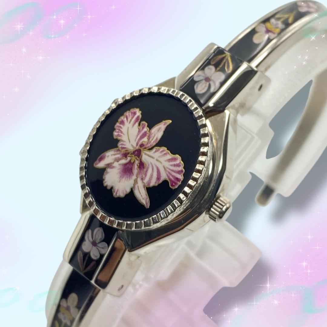 《美品 稼働品》 アンドレムッシュ レディース腕時計 バングルウォッチ クオーツ