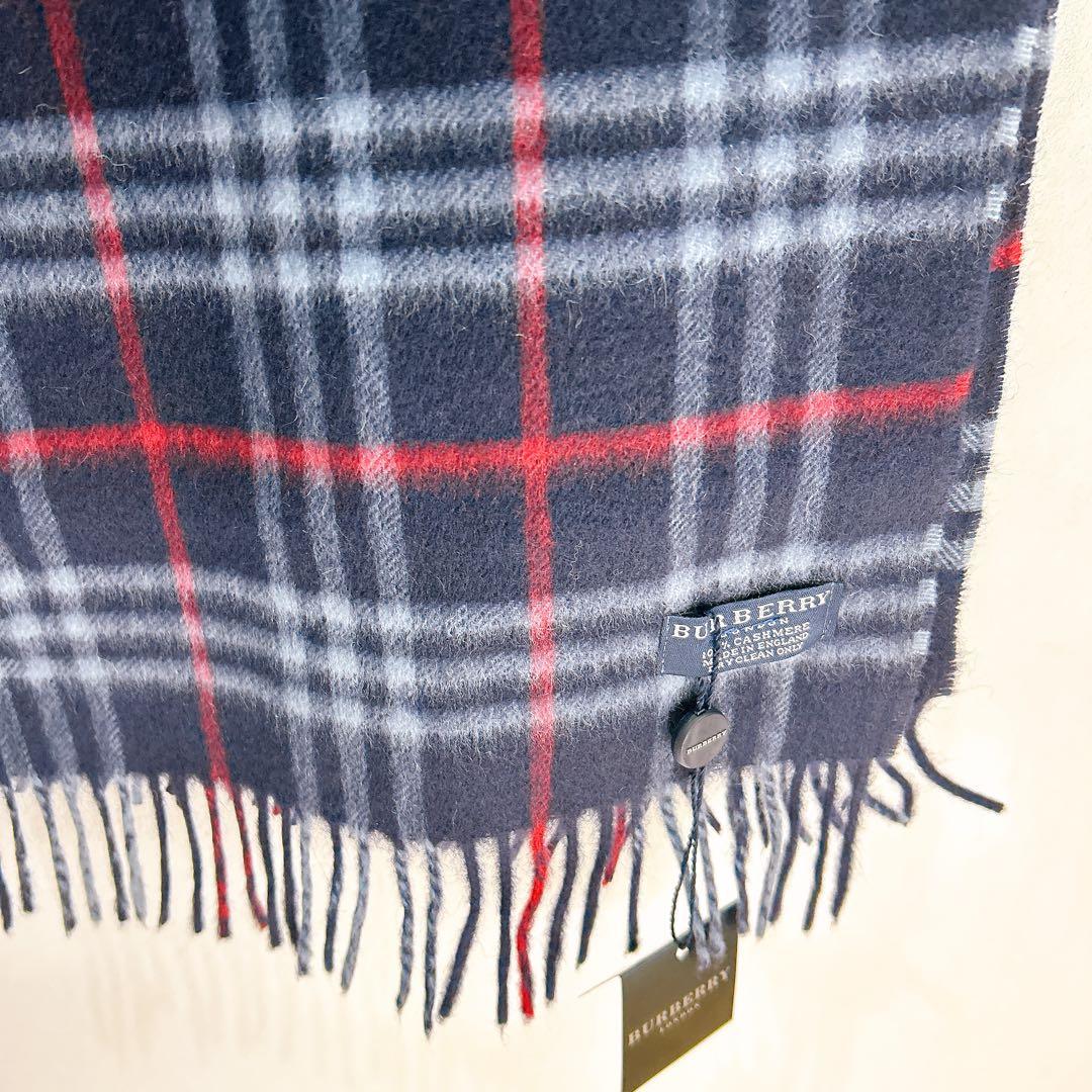【新品タグ付き】バーバリーロンドン　カシミヤ100% マフラー　英国製