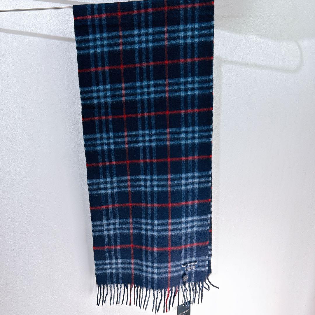 【新品タグ付き】バーバリーロンドン　カシミヤ100% マフラー　英国製