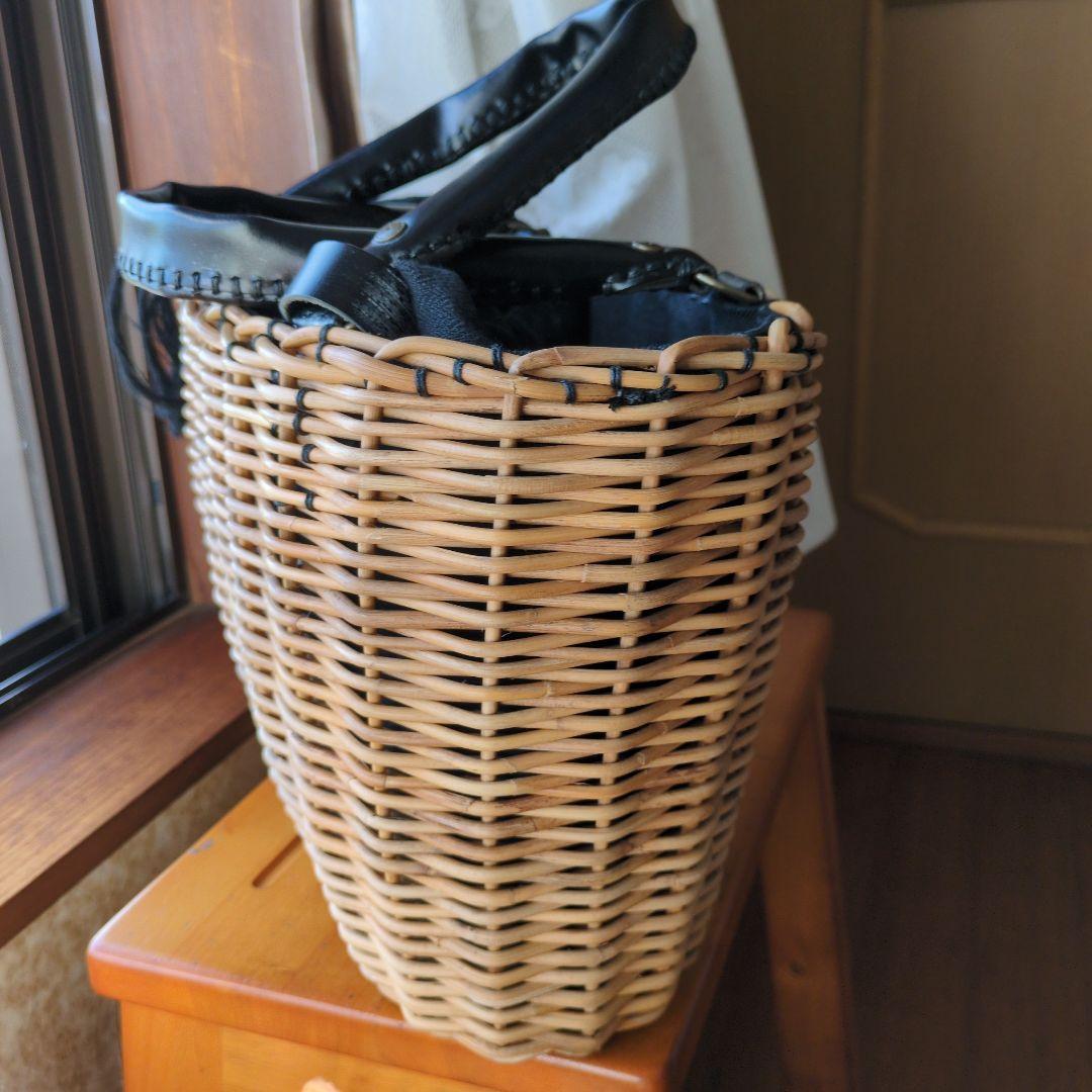 エバゴス ブライドルレザー✕紅藤（ミニトート）ブラック