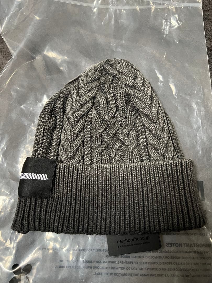 neighborhood washed cable beanie ブラック 新品