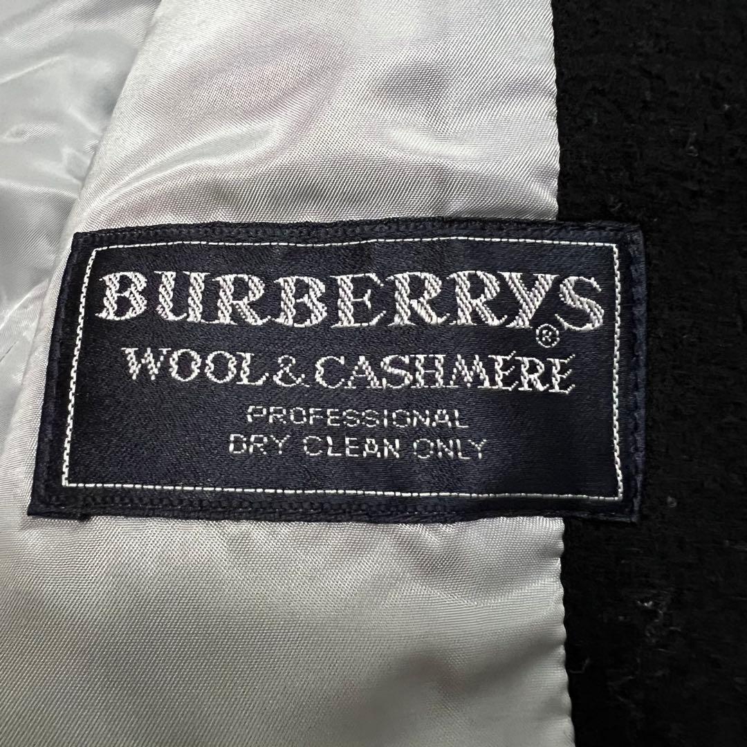 う*ー様 Burberryカシミヤ混 ウール ダブル チェスターコート ブラック