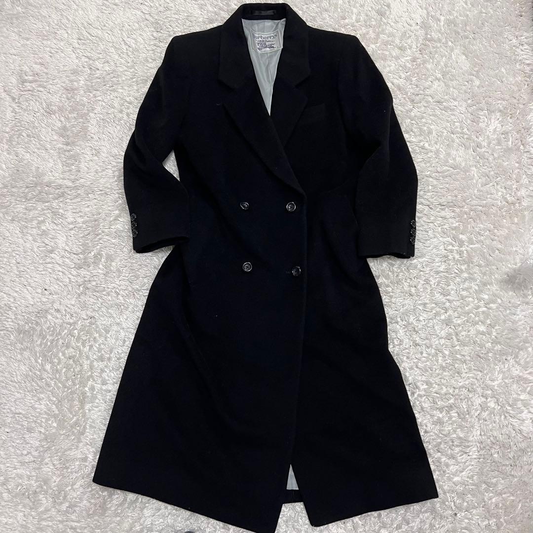 う*ー様 Burberryカシミヤ混 ウール ダブル チェスターコート ブラック