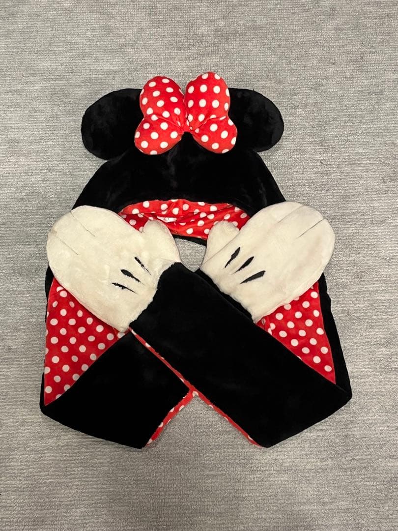 ディズニー ミニーマフラーキャップ