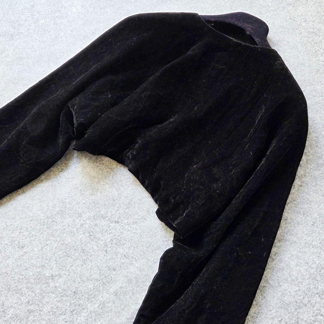 レア✨トリココムデギャルソン　ベロアジャケット　チャイナ　AD1994　黒　M