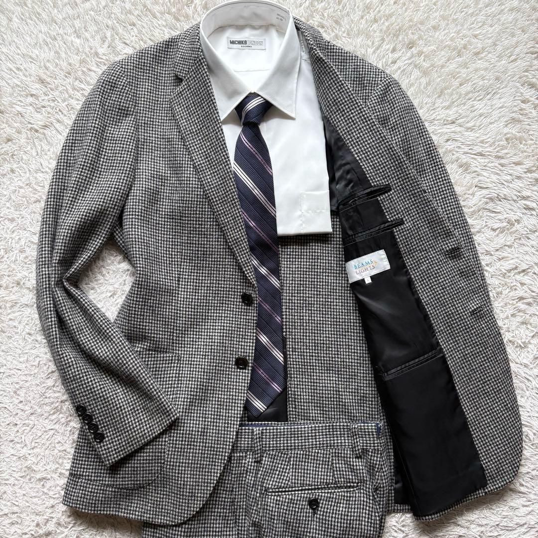 ★ギンガムチェック★ BEAMS LIGHTS セットアップ スーツ 総柄