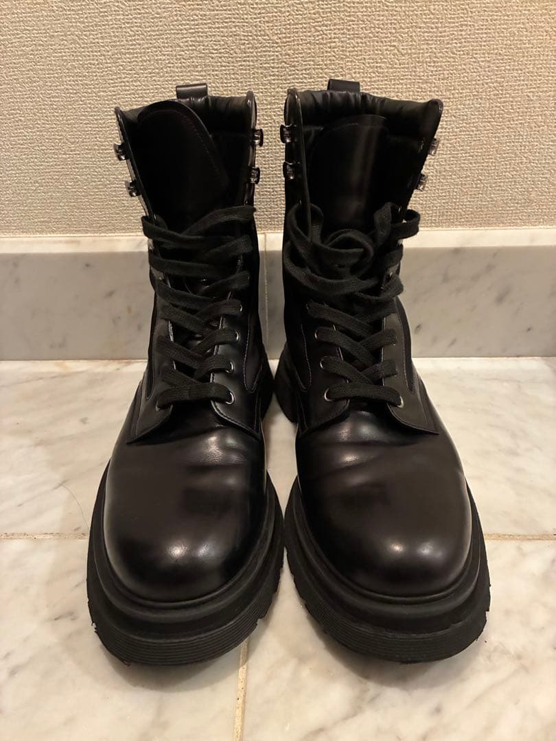 【美品】PRADA ブラッシュド　コンバット　ブーツ　2UE011 サイズ9