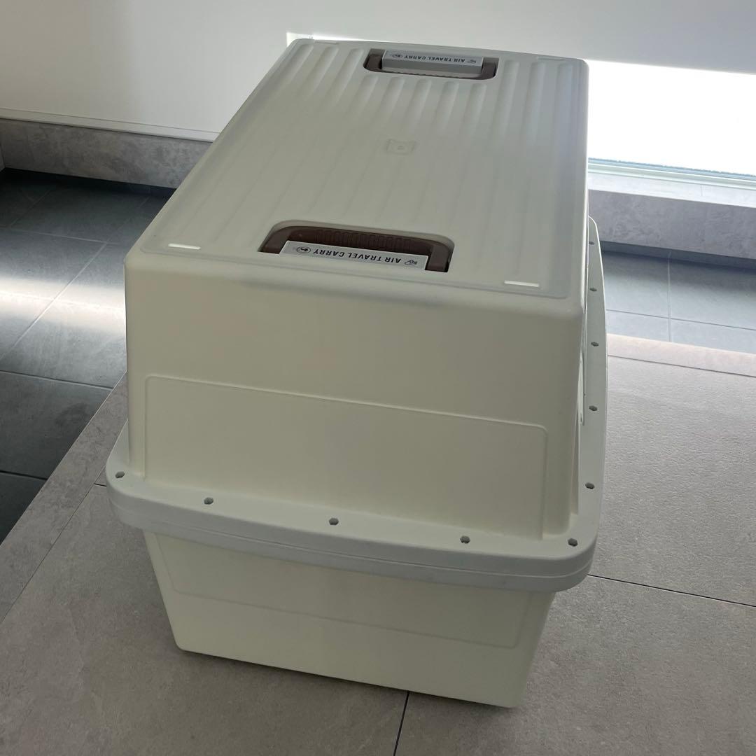 アイリスオーヤマ ペットキャリー 大型犬用 ホワイト ケージ クレート Lサイズ