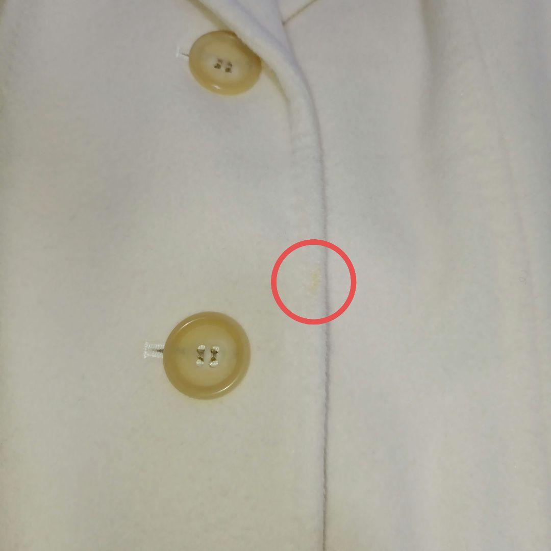 美品■BURBERRY LONDON アンゴラ混 ウールコート ホワイト