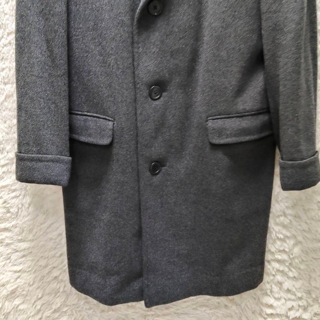 アクアスキュータム チェスターコート ピュアラムウール 英国製 グレー 極美品