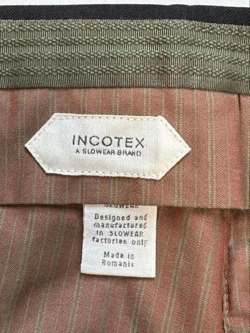 【美品クリーニング済】【発送日注意】INCOTEXブラウンウールスラックス48