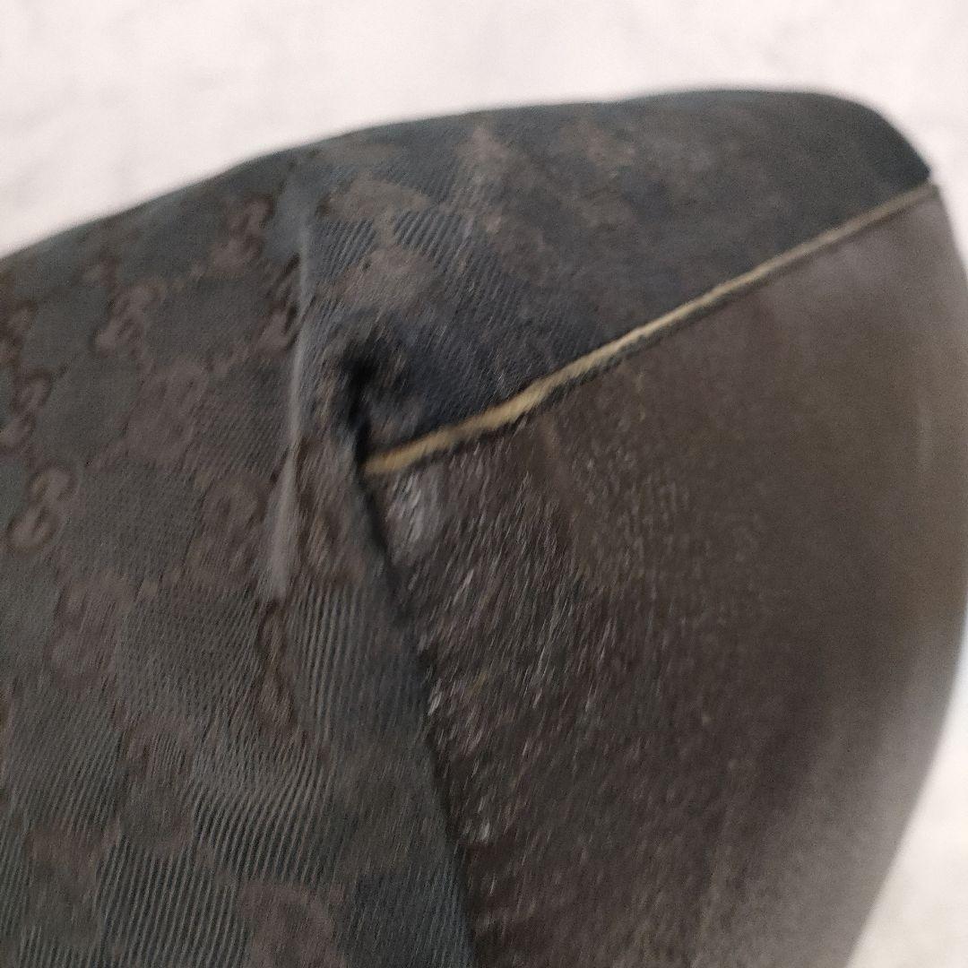 グッチ トートバッグ ブラックキャンバス シェリーライン 大容量レディース