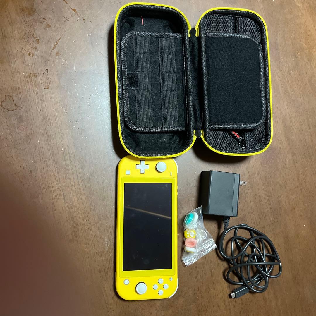 力*丸様 Nintendo Switch Lite イエロー 本体 充電器とケー