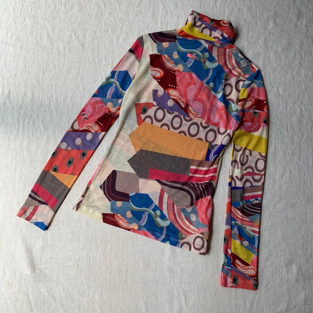 ジャンポールゴルチエ JPG マルチカラー 総柄 ハイネック カットソー