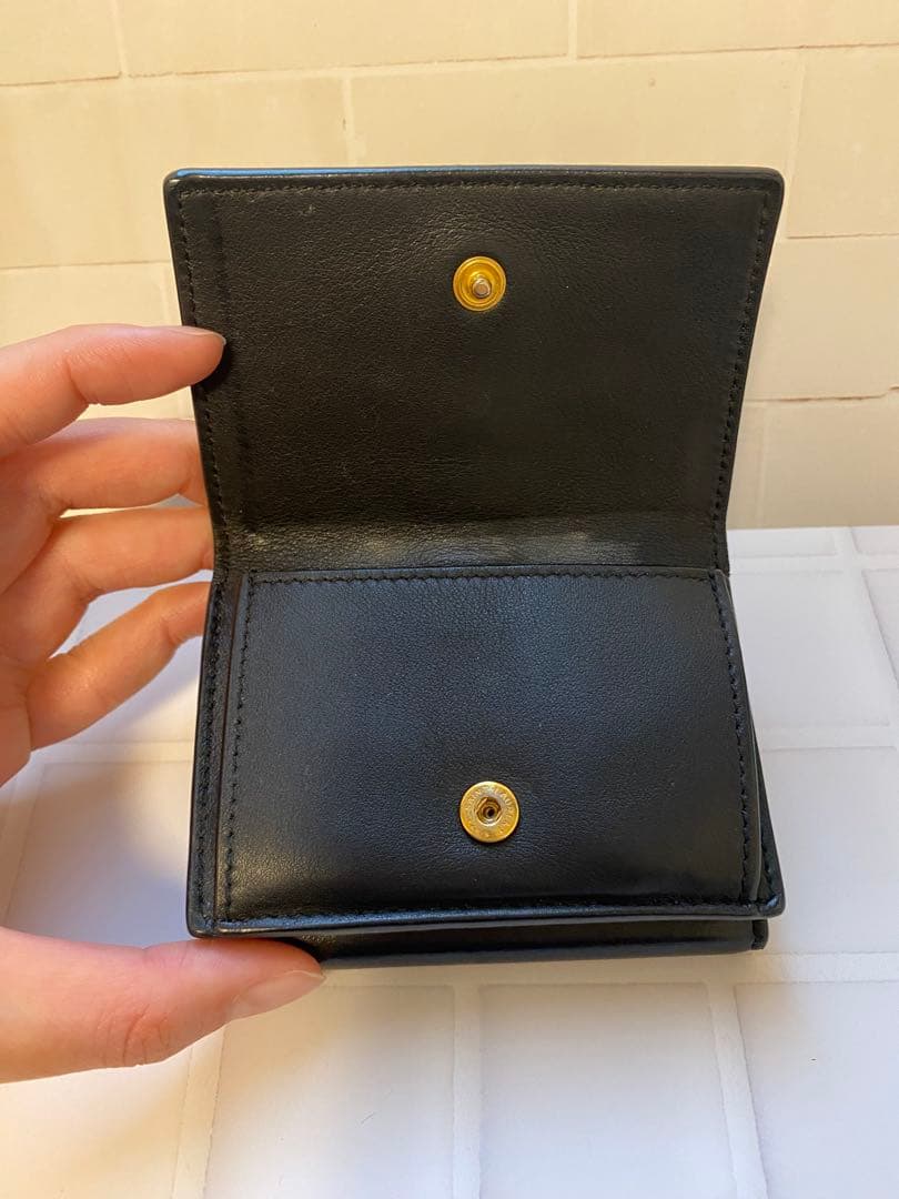 SAINT LAURENT サンローラン ブラック 三つ折り財布