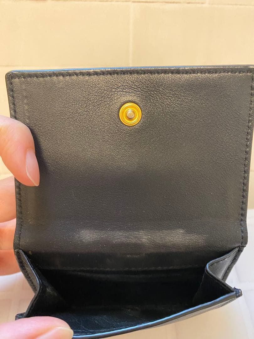 SAINT LAURENT サンローラン ブラック 三つ折り財布