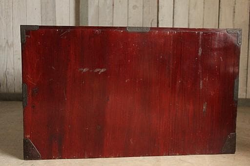 マカロン　時代庄内箪笥　兜金具　扉付き　角引手　時代家具　古家具