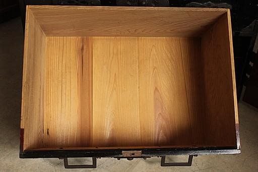 マカロン　時代庄内箪笥　兜金具　扉付き　角引手　時代家具　古家具