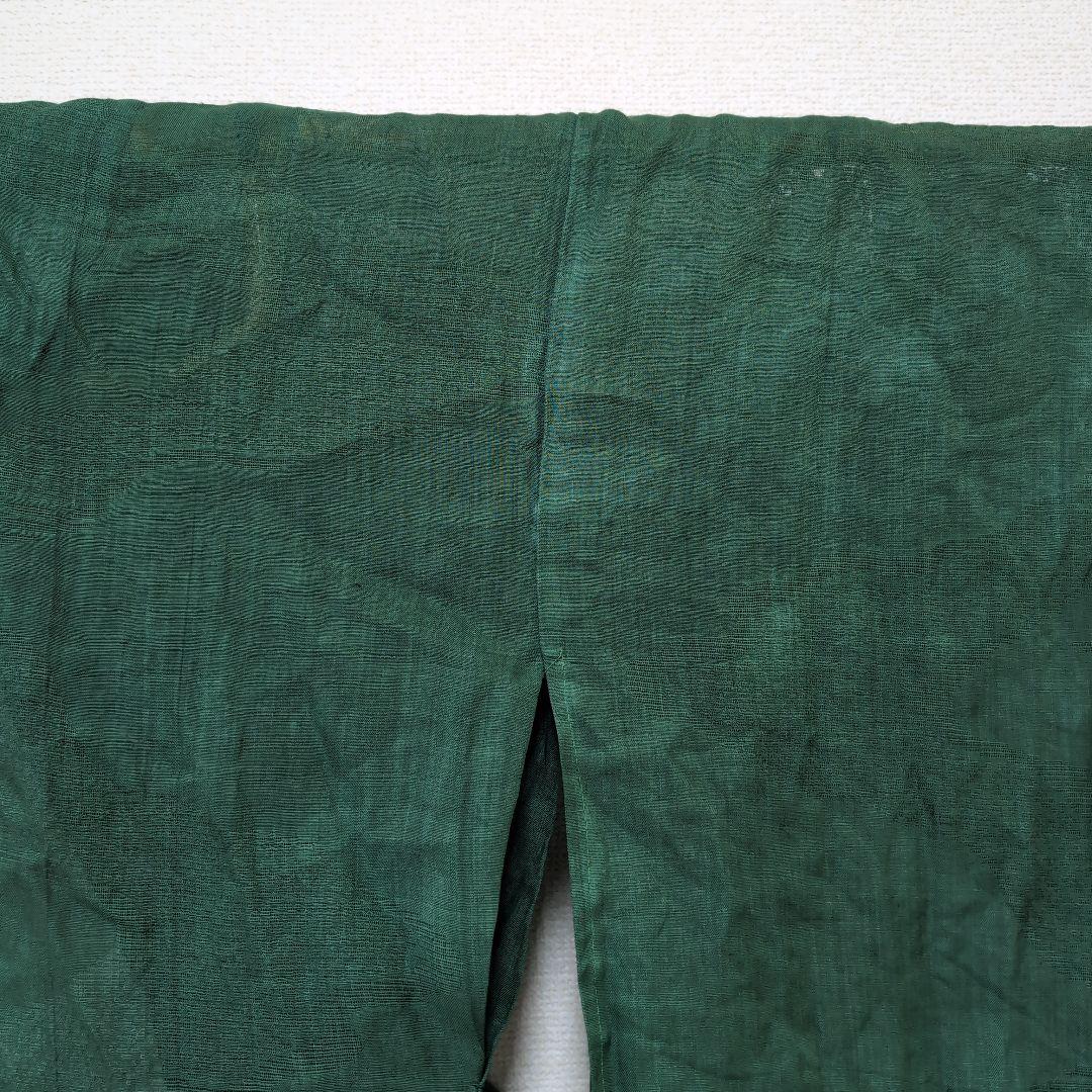 本麻　洗える長襦袢　カラー襦袢　フォレストグリーン　緑　リサイクル　ka1