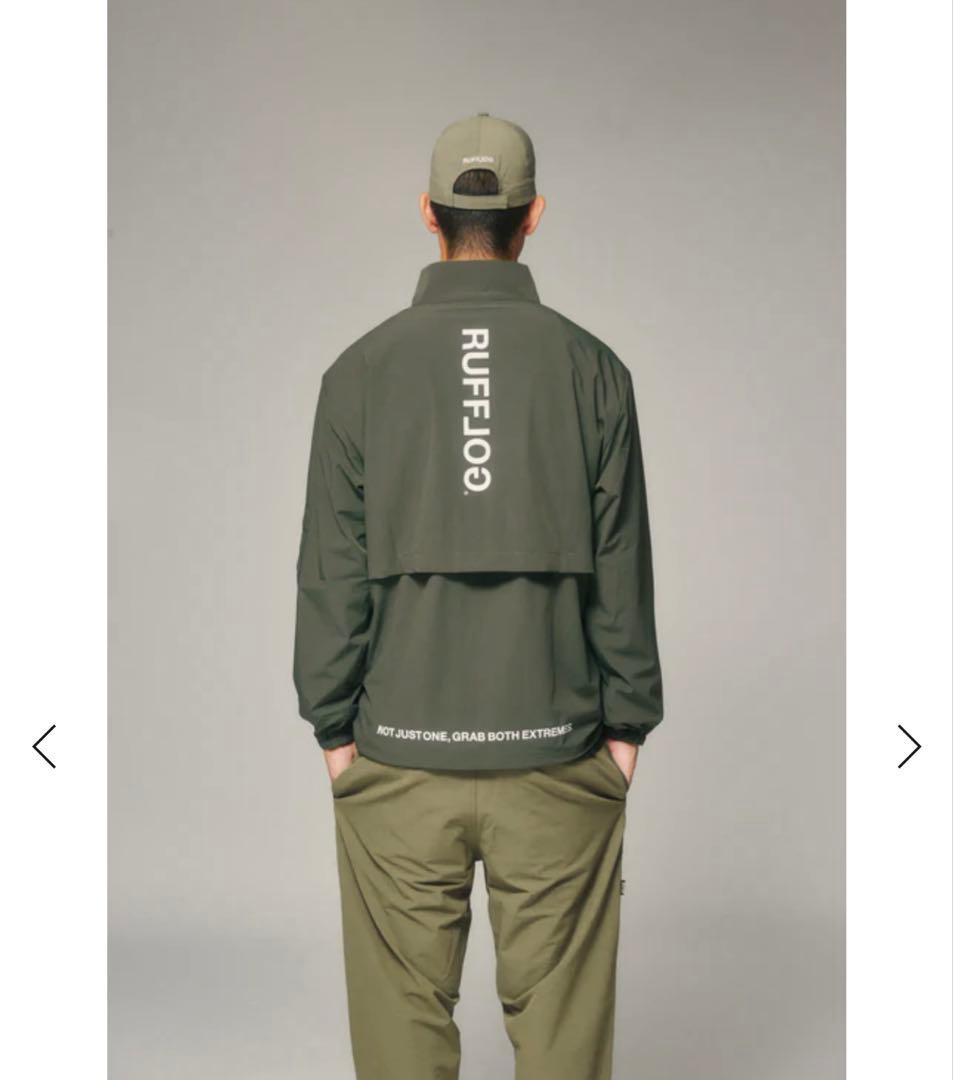 RUFFLOG カーキ ハーフジップ ピステ