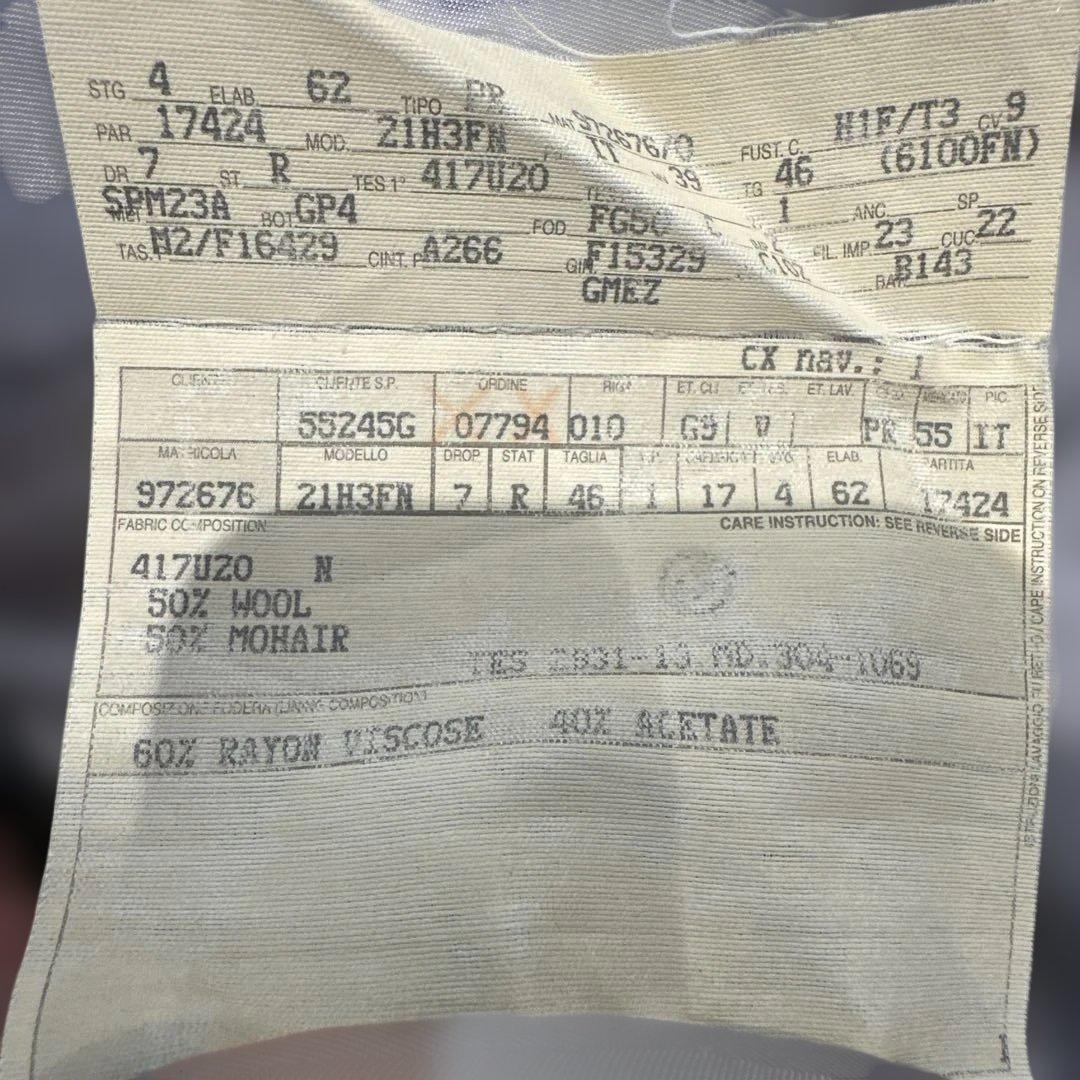 GUCCI グレー ビジネススーツ ウール＆モヘア