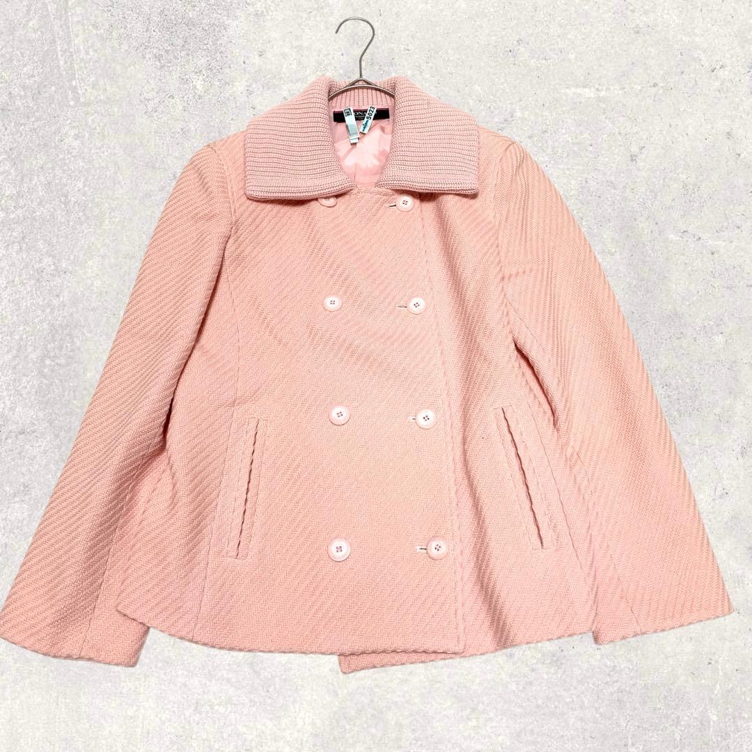 レオナール　ヘリンボーン　カシミヤ混　ニット　ジャケット　9号