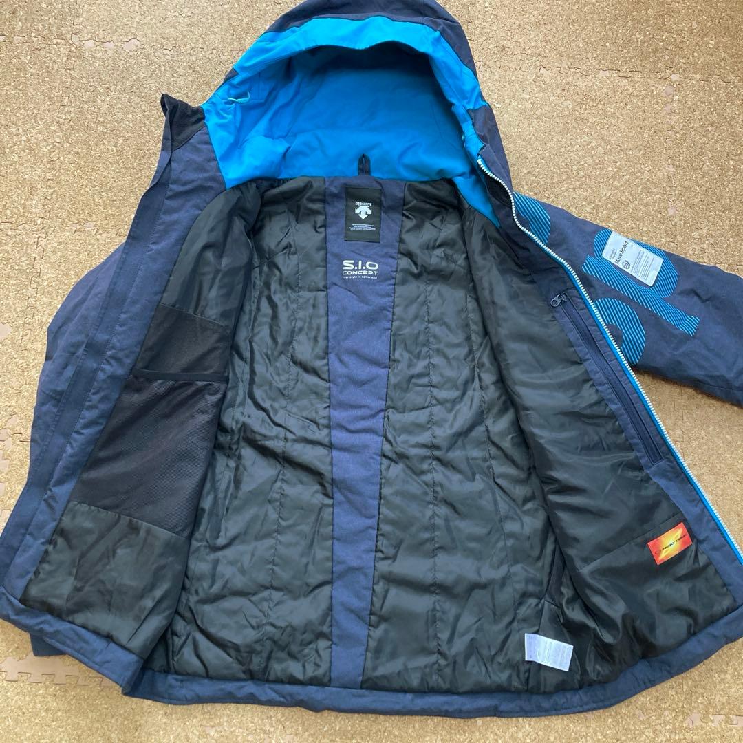 【美品】デサントdescentスキーウェアHEAT NAVIスキーLメンズ紺