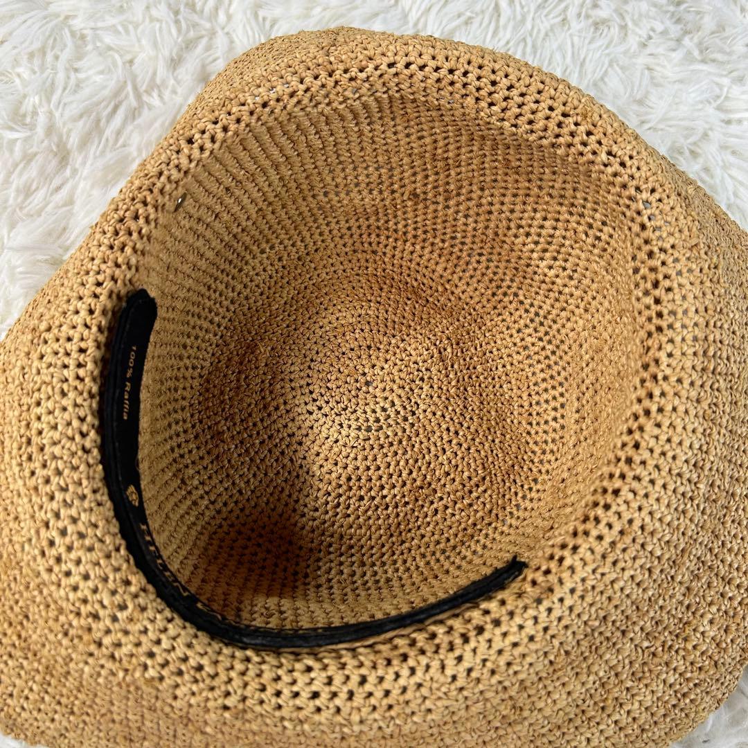 美品★ヘレンカミンスキー ハット ライトブラウン ストローハット ｂ