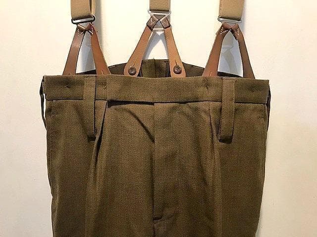 【デッドストック】イギリス軍 ドレスパンツ+サスペンダー W80
