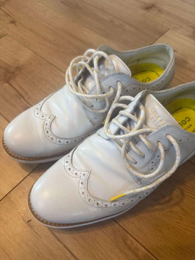 ウィングチップ ゴルフシューズ ホワイト