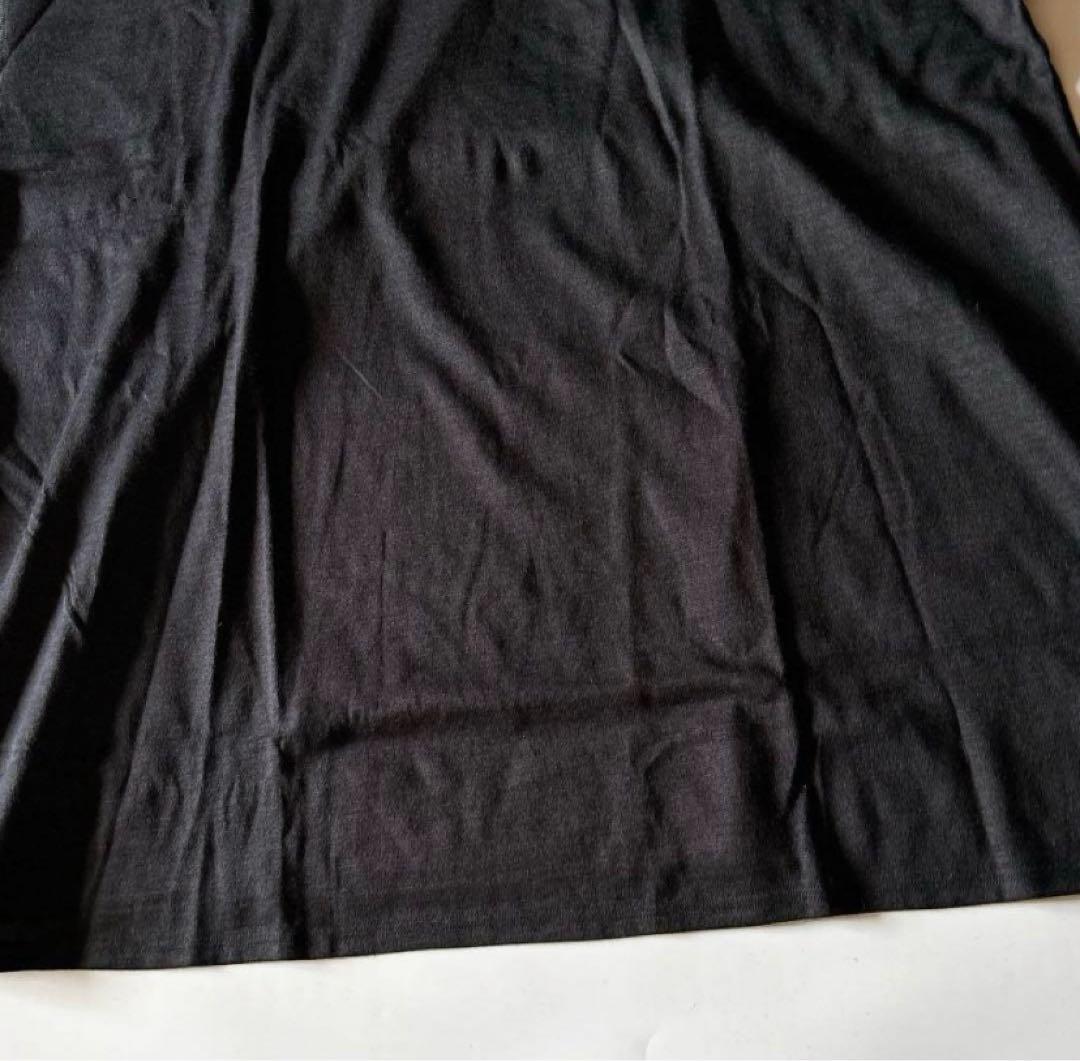 美品ヨーガンレール麻コットン ハイネック カットソー チュニックM ブラック