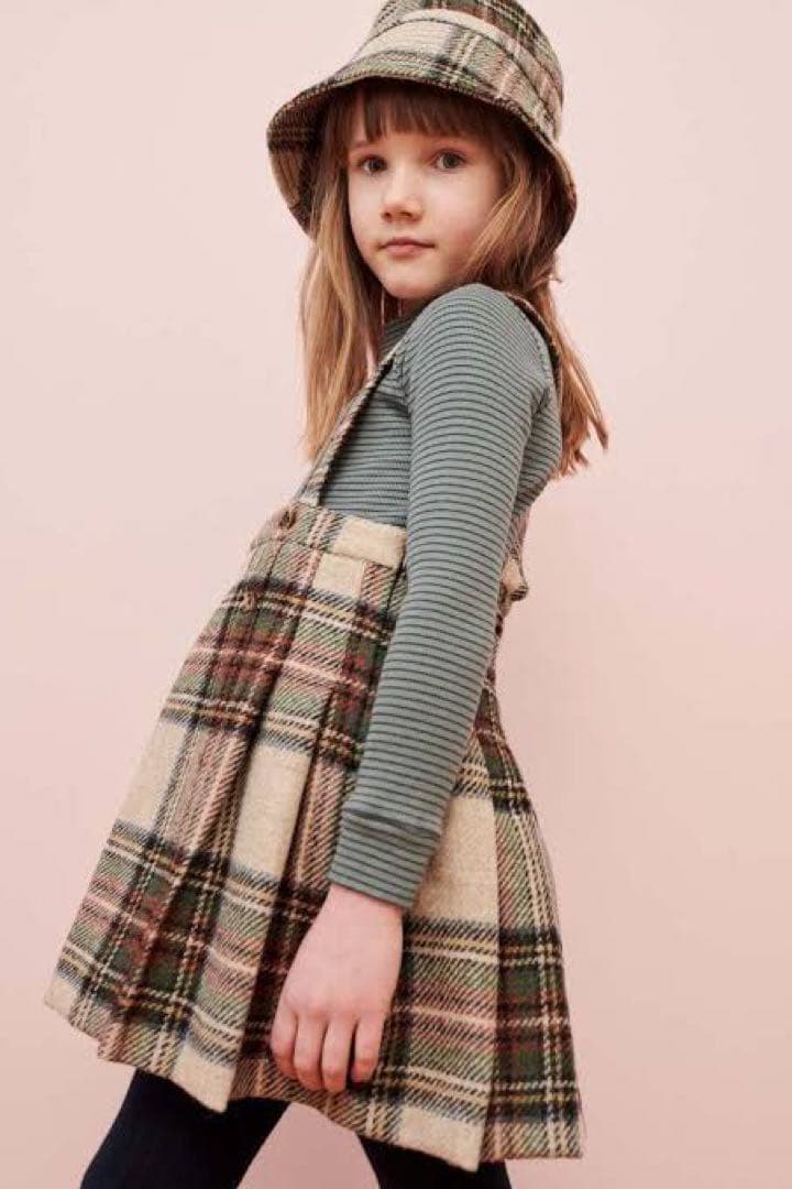 スカート Caramel HEDERA SKIRT GOLD CHECK 8Y