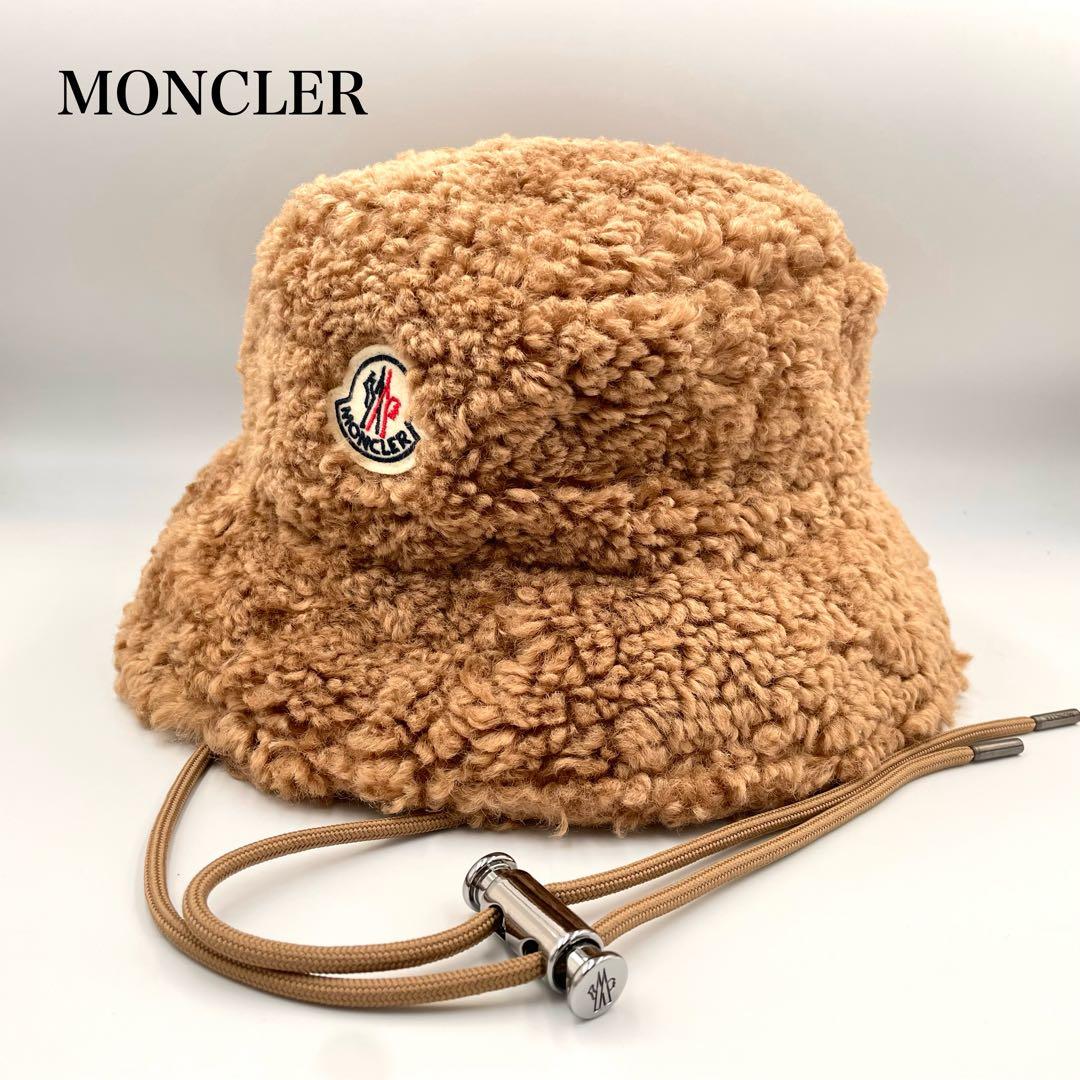 極美品★モンクレール　BERRETTO ボア　バゲットハット　テディ　S