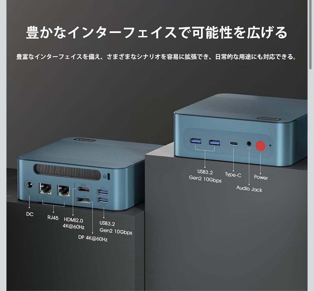 601001インテル ミニPC i5 12600H BOSGAME P2Lite