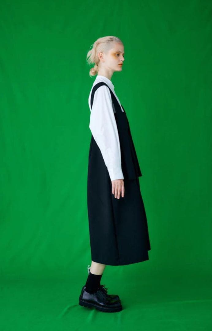 ENFOLD WIDE-CULOTTES OVER-ALLS グレー