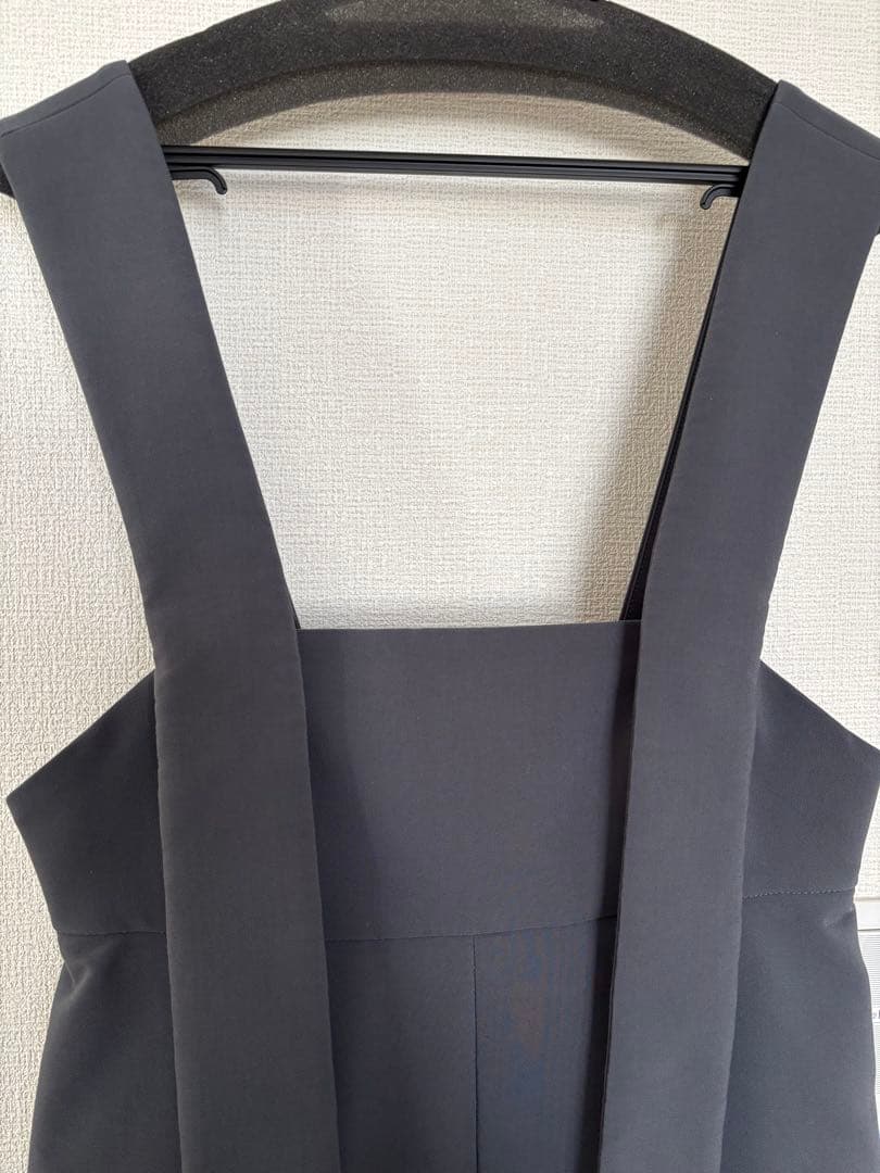 ENFOLD WIDE-CULOTTES OVER-ALLS グレー