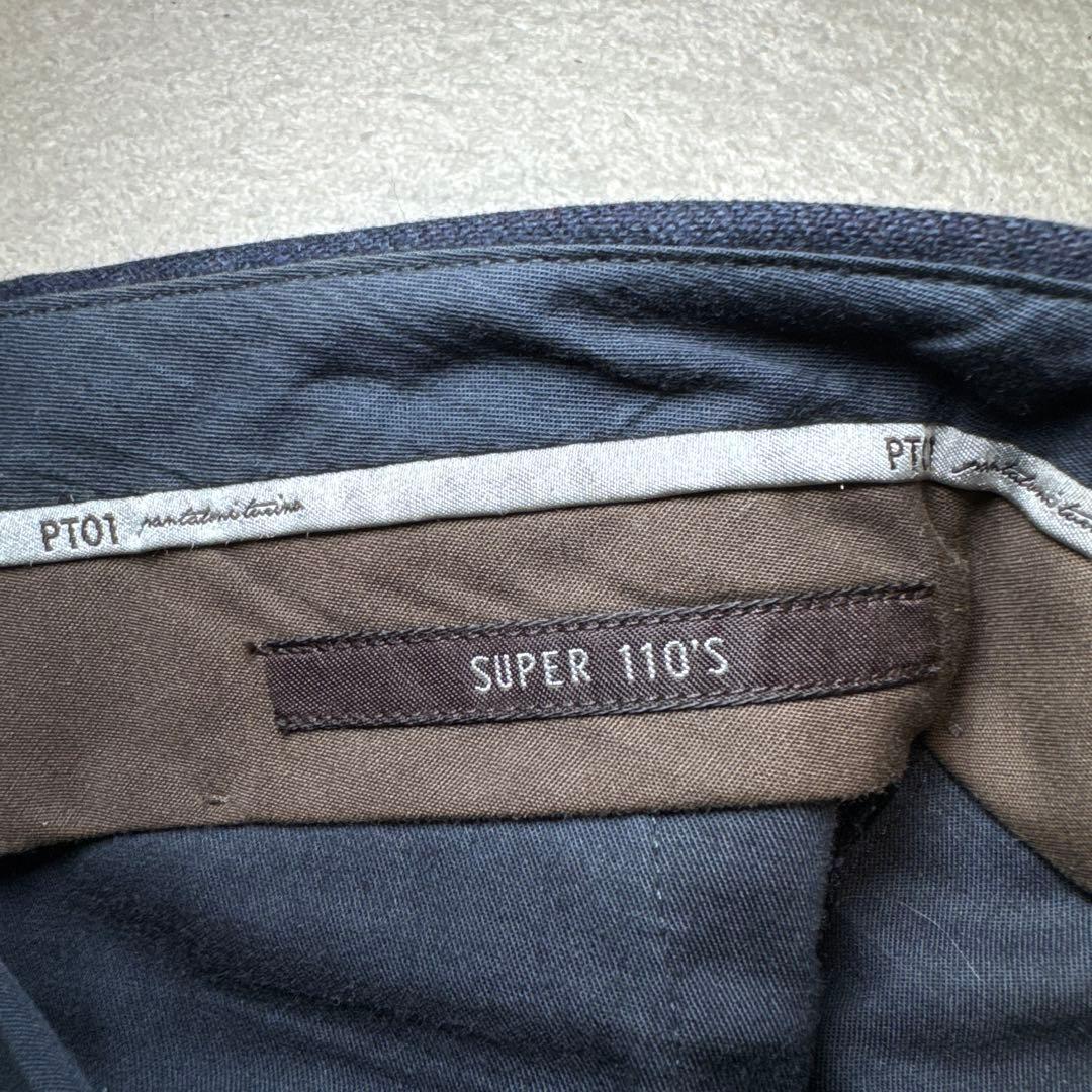 18 極美品　PT01 ピーティーゼロウーノ　スラックス　ネイビー　46 M