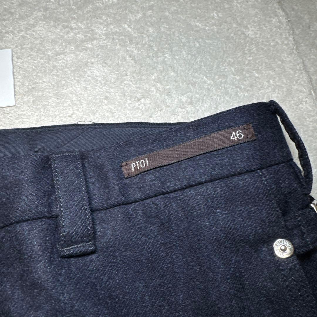 18 極美品　PT01 ピーティーゼロウーノ　スラックス　ネイビー　46 M