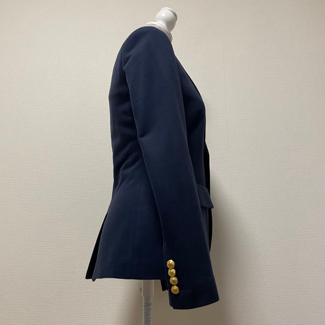 ポロラルフローレン　紺ブレ　金ボタン　刺繍　ネイビー　肩パッドあり　Mサイズ