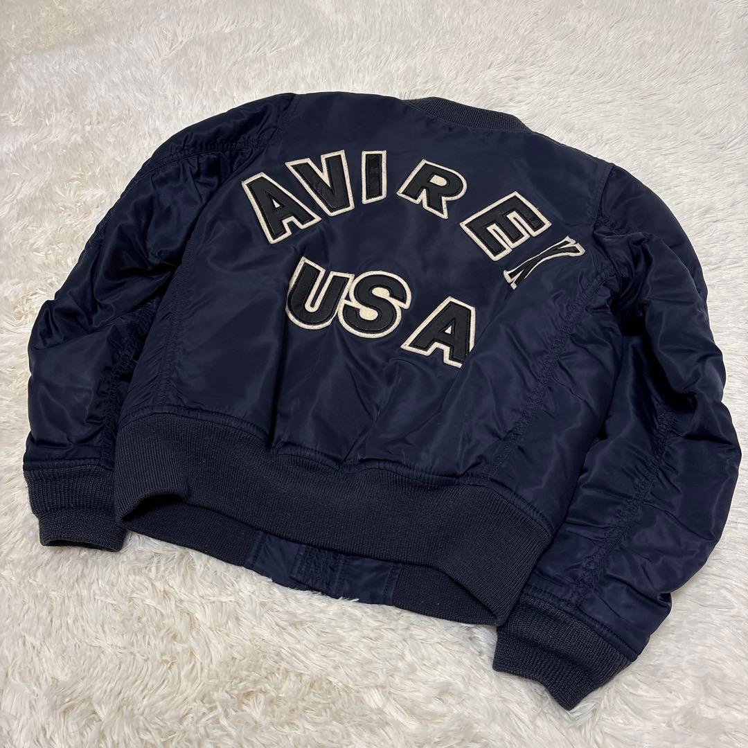 ▪️AVIREX 6252039 フライトジャケット　ブルゾン　MA-1 刺繍