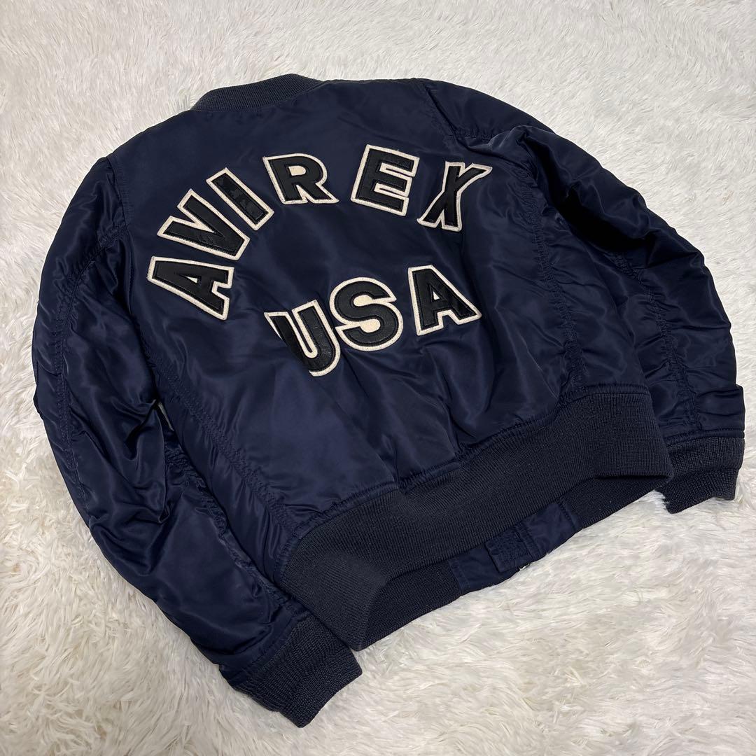 ▪️AVIREX 6252039 フライトジャケット　ブルゾン　MA-1 刺繍