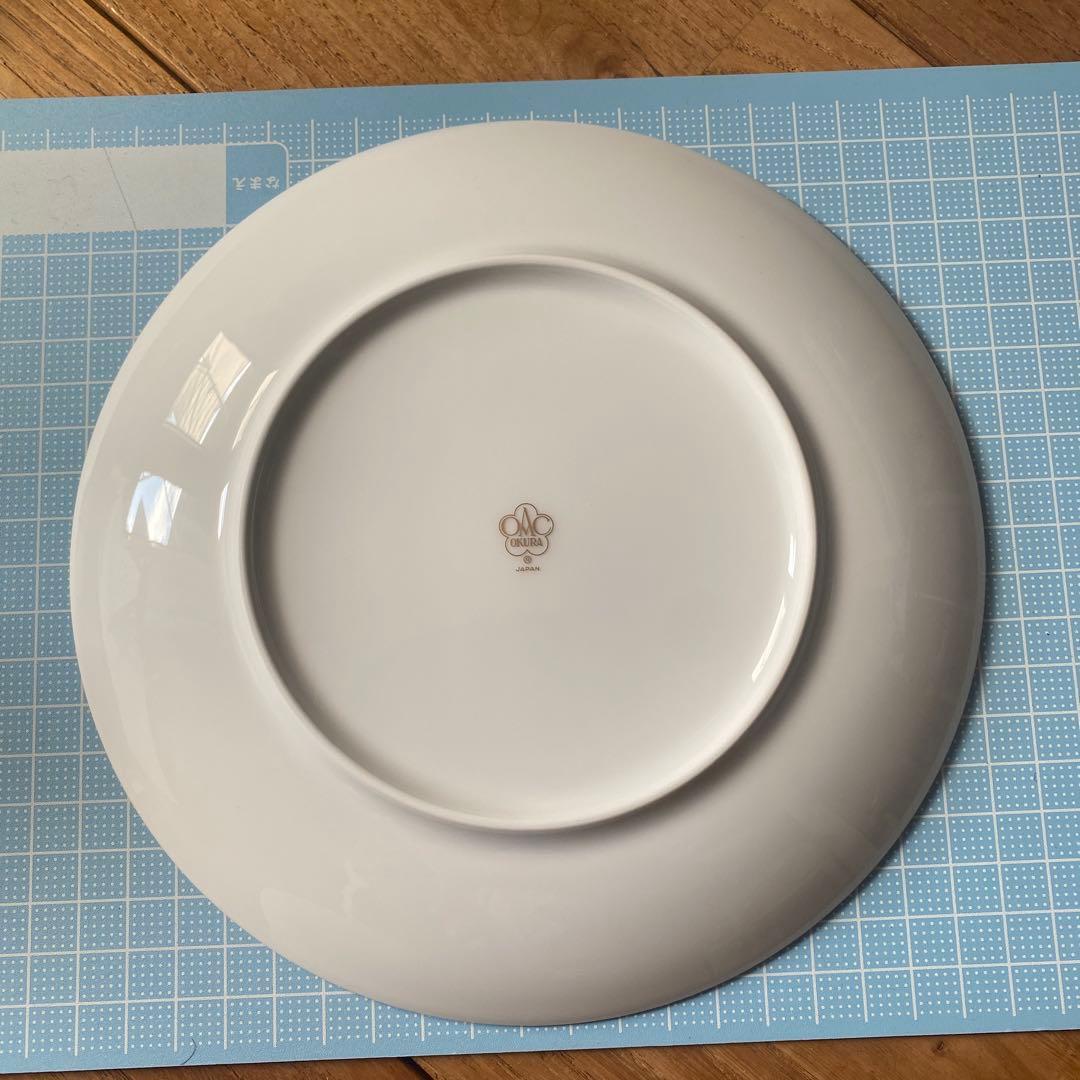 大倉陶園 デザート皿　2枚セット ブルーローズ 8011