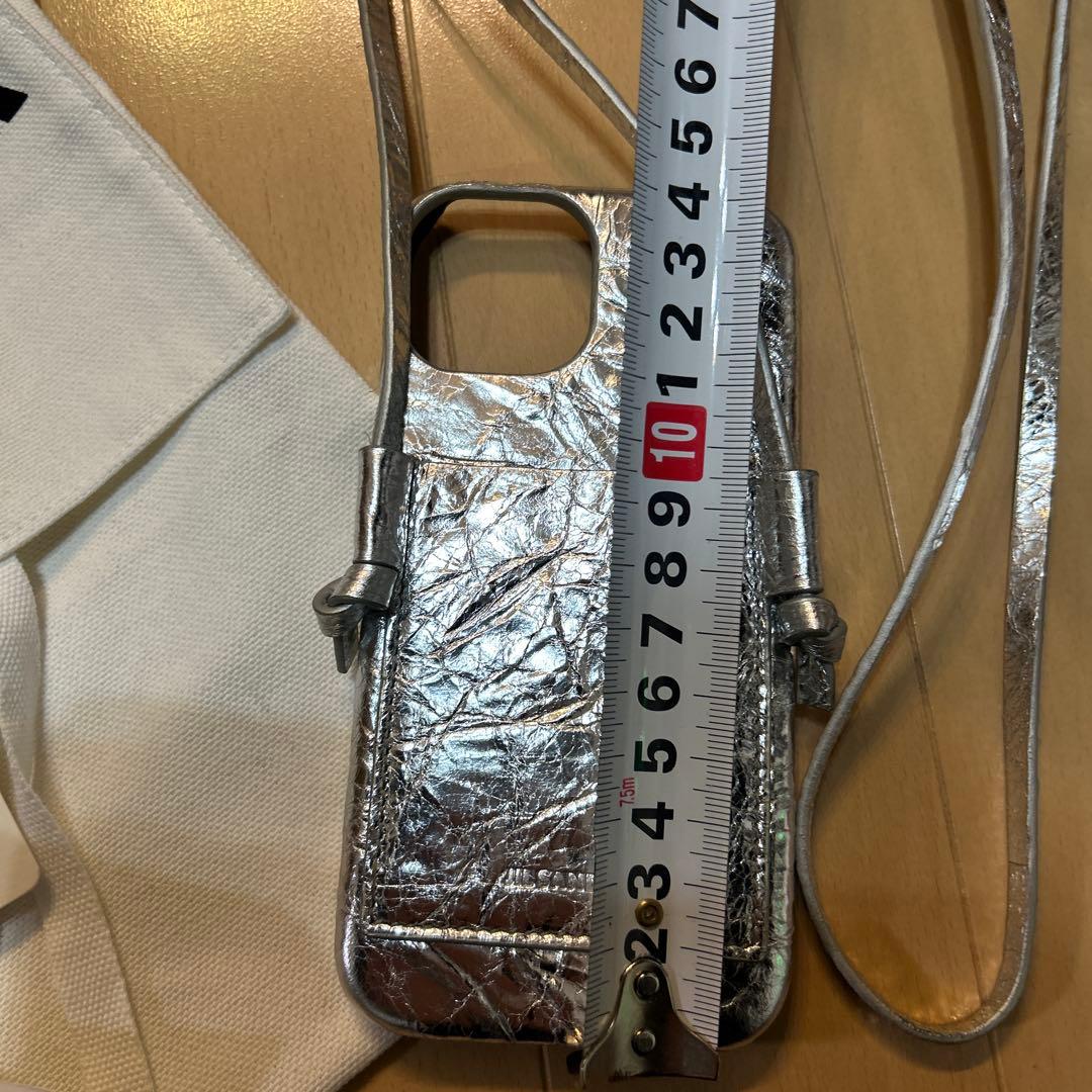 最終値下げ！JIL SANDER シルバー スマホショルダーバッグ