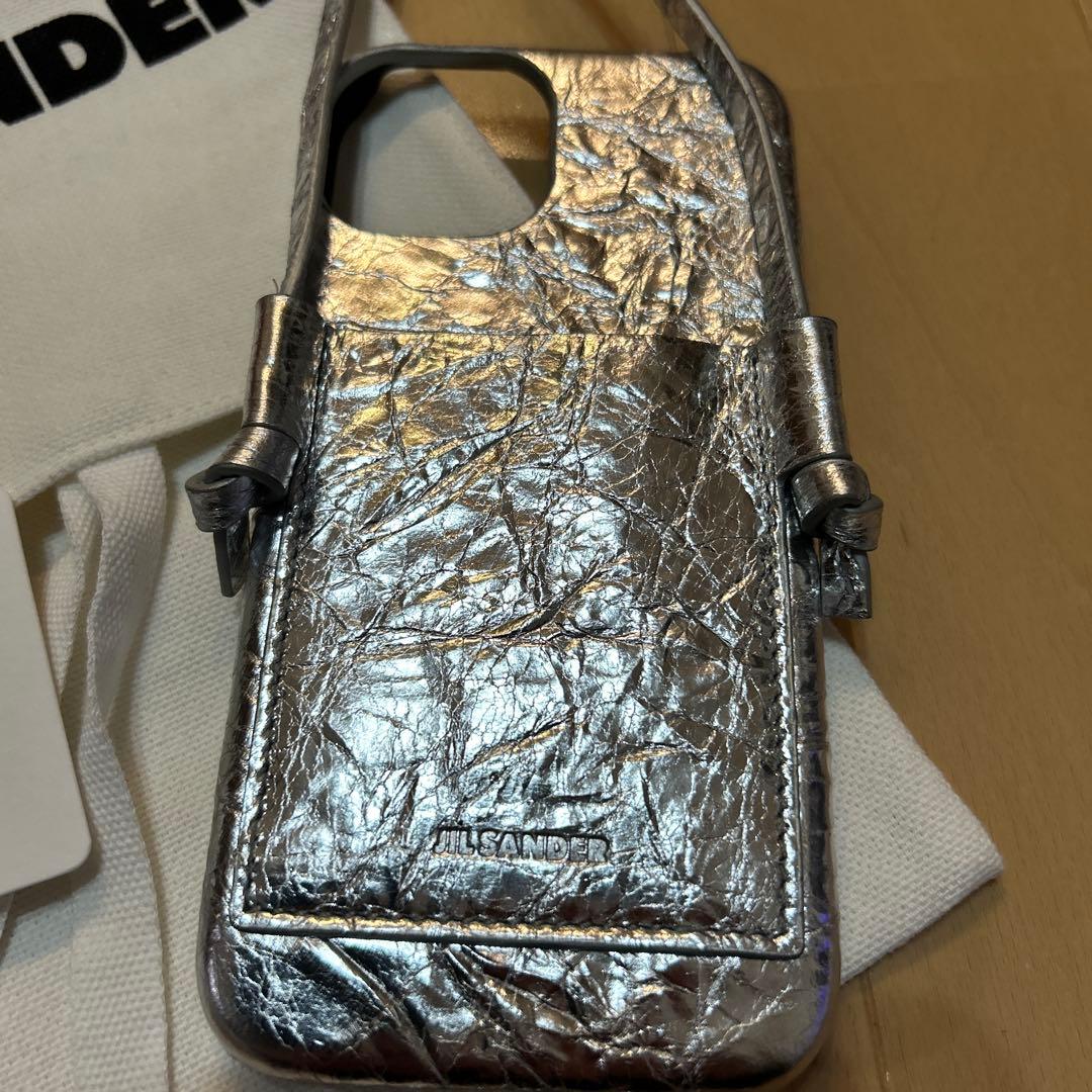 最終値下げ！JIL SANDER シルバー スマホショルダーバッグ