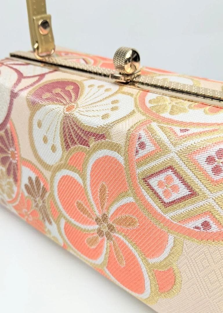 草履バッグセット 振袖用 帯地 ゴールド 梅 フリーサイズ w5-4