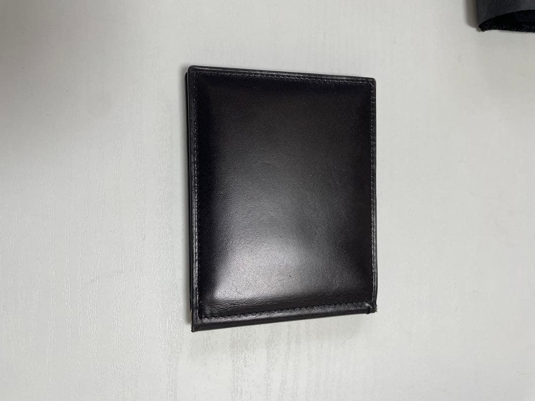 【美品】BERLUTI ブラック レザー マネークリップ