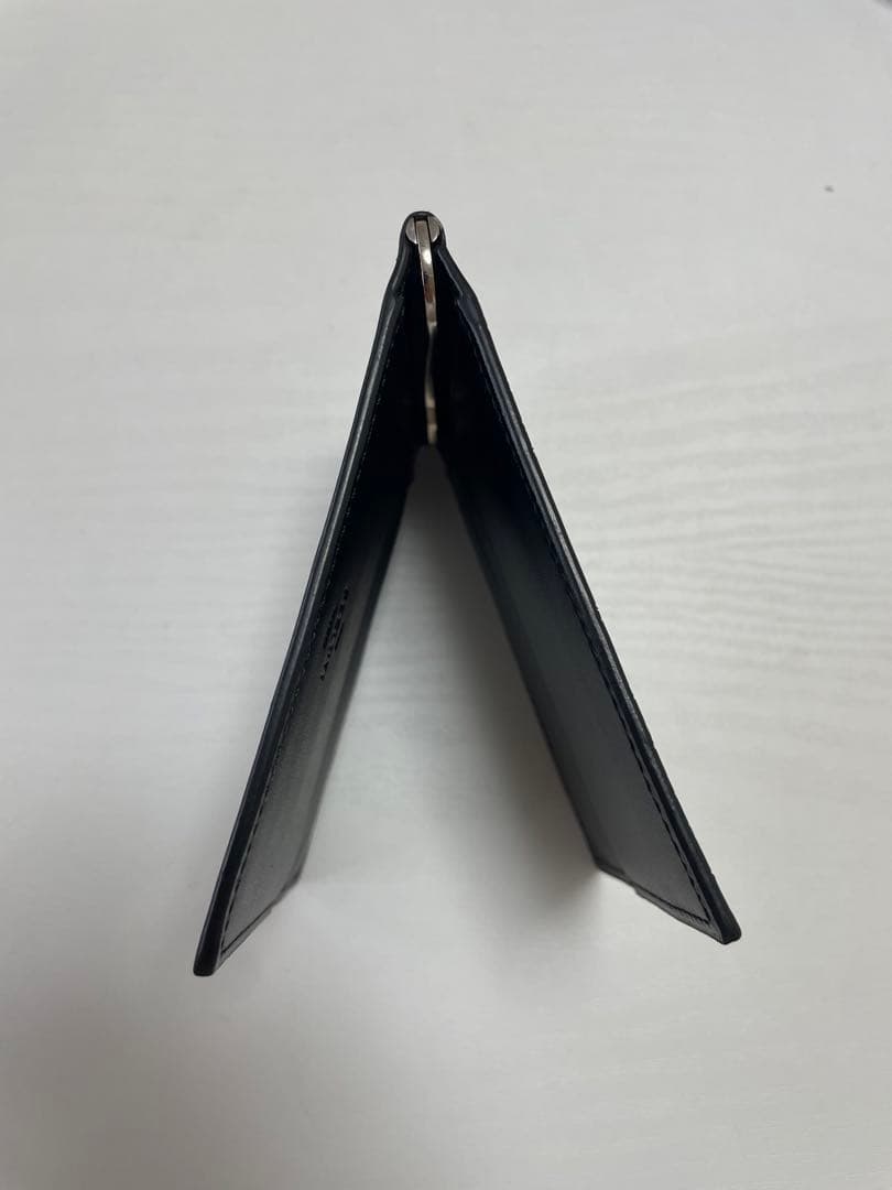 【美品】BERLUTI ブラック レザー マネークリップ