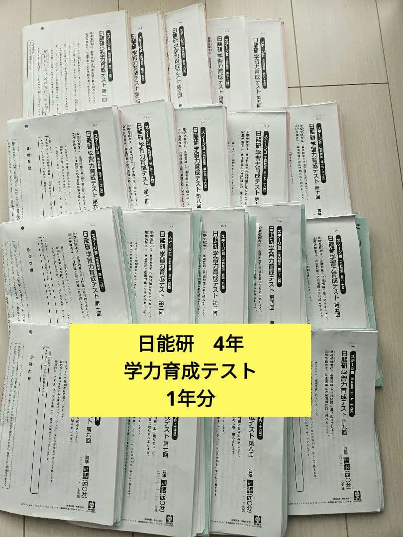 日能研　4年　学力育成テスト　1年分　全19回